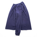 DENIME サーマル ワッフル カットソー 長袖 ロングスリーブ Tシャツ ロンT L ネイビー DRY STUFF  ラウンドカット