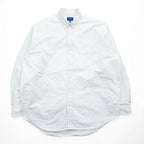 BEAMS 長袖 オックスフォードシャツ L ホワイト ビッグサイズ JAPANESE FABRIC 胸ポケット 11-11-5185-301
