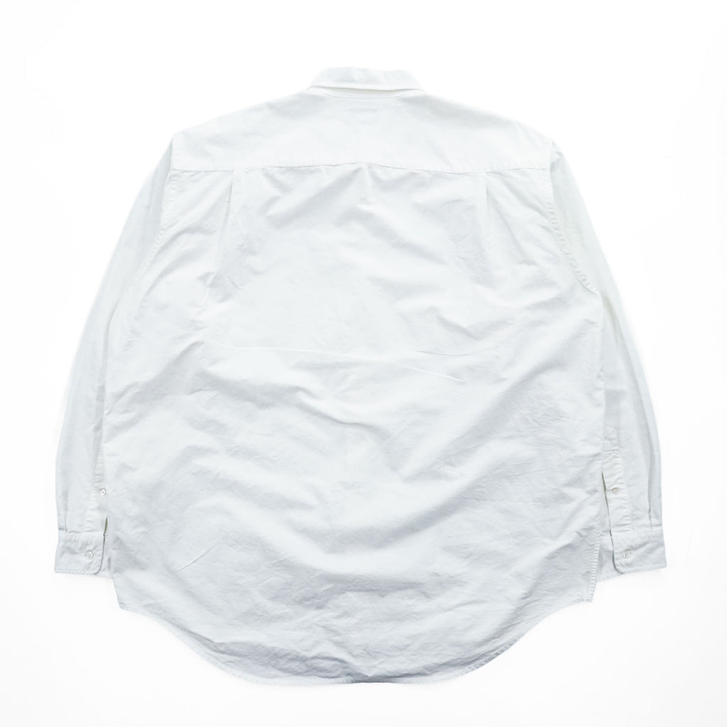 BEAMS 長袖 オックスフォードシャツ L ホワイト ビッグサイズ JAPANESE FABRIC 胸ポケット 11-11-5185-301