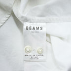 BEAMS 長袖 オックスフォードシャツ L ホワイト ビッグサイズ JAPANESE FABRIC 胸ポケット 11-11-5185-301