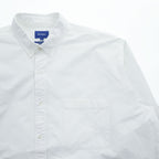 BEAMS 長袖 オックスフォードシャツ L ホワイト ビッグサイズ JAPANESE FABRIC 胸ポケット 11-11-5185-301