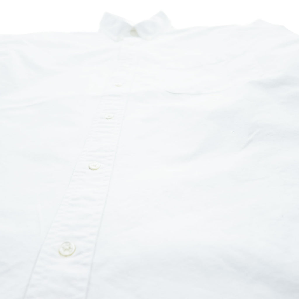 BEAMS 長袖 オックスフォードシャツ L ホワイト ビッグサイズ JAPANESE FABRIC 胸ポケット 11-11-5185-301