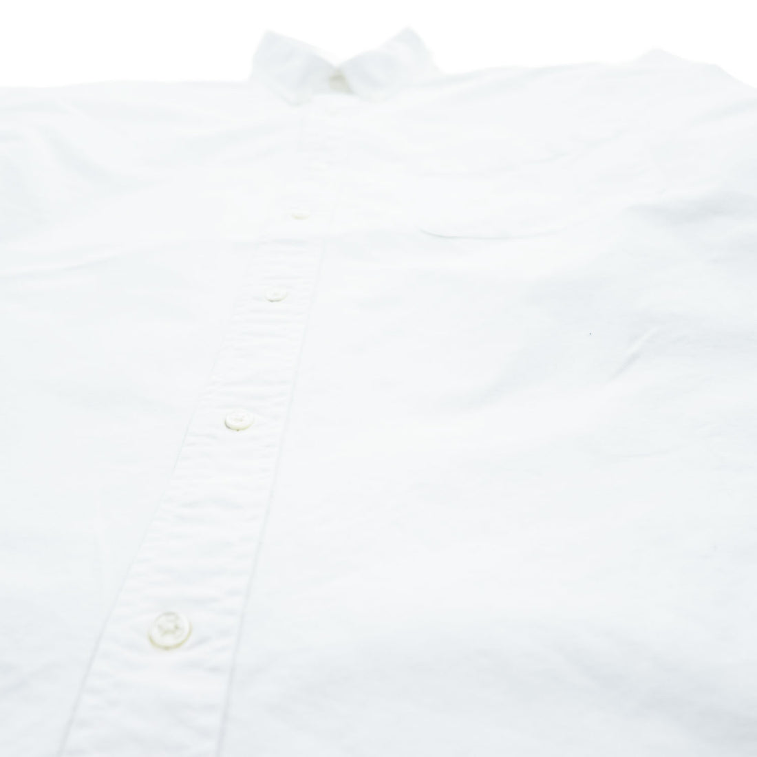 BEAMS 長袖 オックスフォードシャツ L ホワイト ビッグサイズ JAPANESE FABRIC 胸ポケット 11-11-5185-301