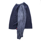 Levi's 00年代 ラグラン コットンニット セーター L グレー ネイビー バイカラー