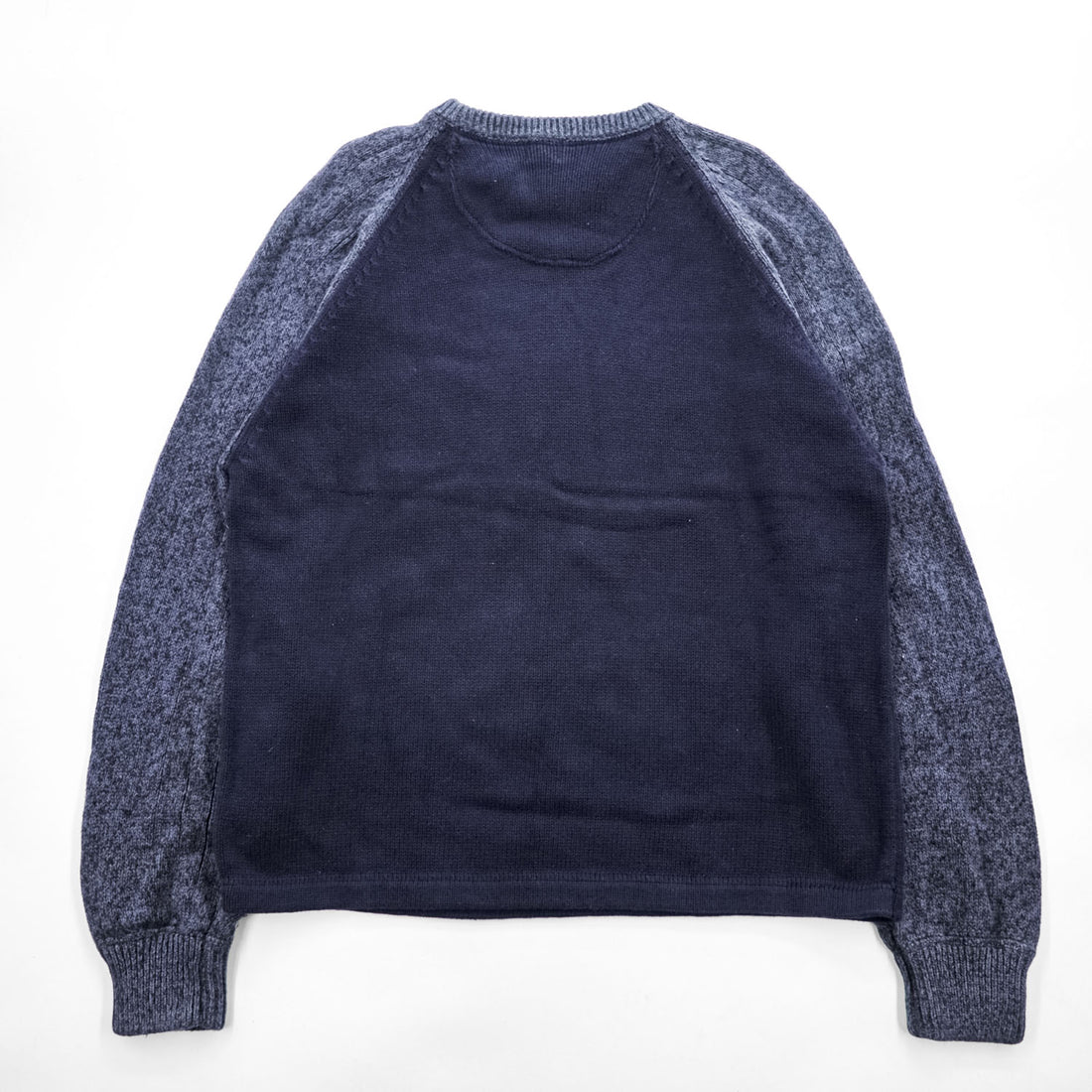 Levi's 00年代 ラグラン コットンニット セーター L グレー ネイビー バイカラー