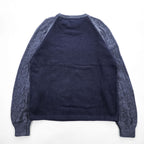 Levi's 00年代 ラグラン コットンニット セーター L グレー ネイビー バイカラー