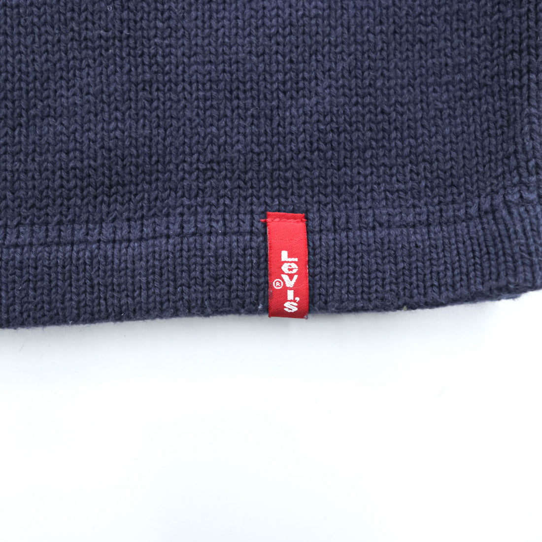 Levi's 00年代 ラグラン コットンニット セーター L グレー ネイビー バイカラー