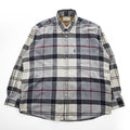 Barbour 長袖 チェックシャツ XL グレー ベージュ REGULAR FIT ボタンダウン 胸ポケット