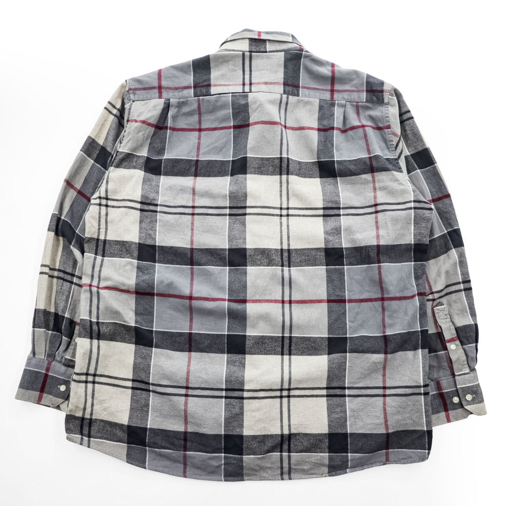 Barbour 長袖 チェックシャツ XL グレー ベージュ REGULAR FIT ボタンダウン 胸ポケット