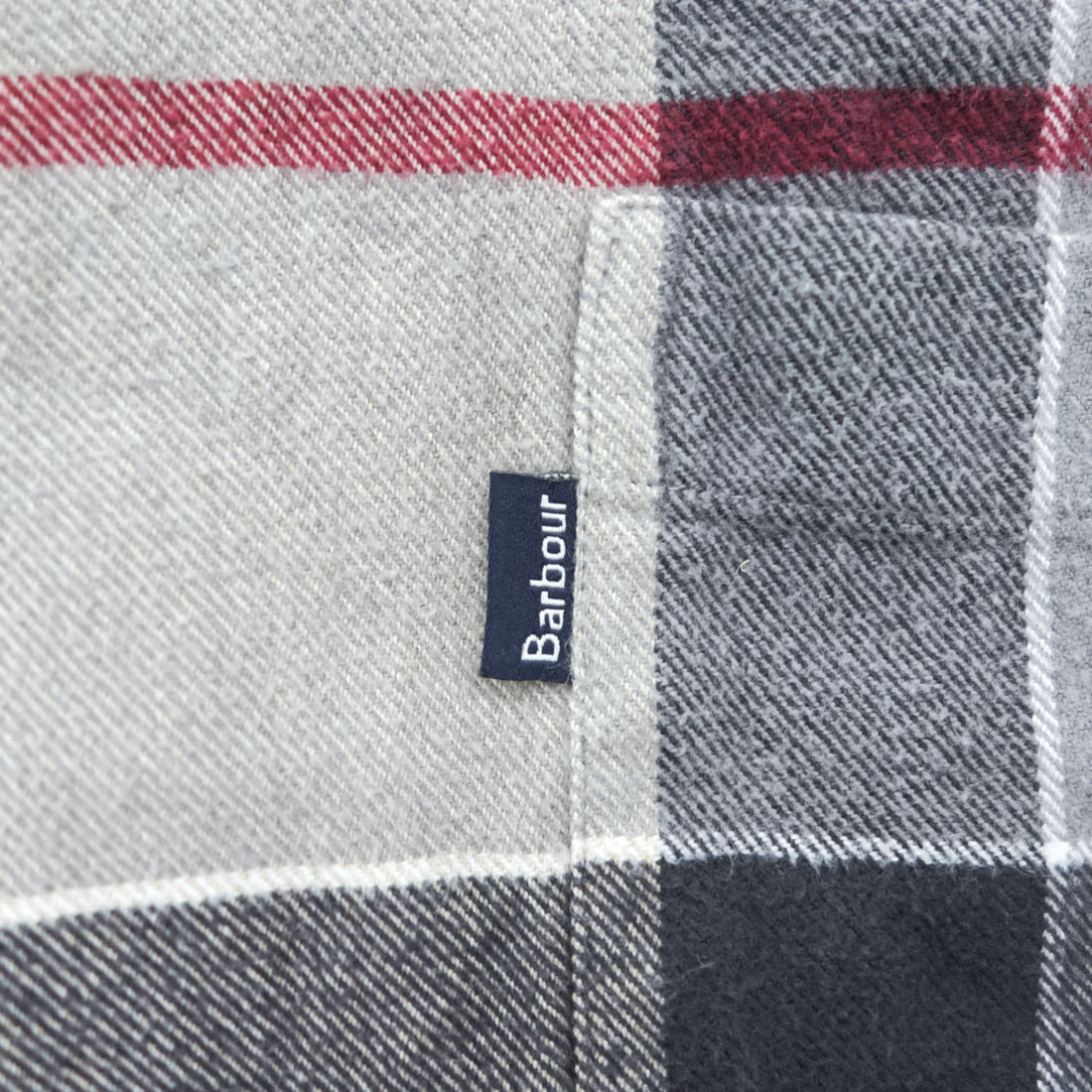 Barbour 長袖 チェックシャツ XL グレー ベージュ REGULAR FIT ボタンダウン 胸ポケット