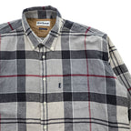 Barbour 長袖 チェックシャツ XL グレー ベージュ REGULAR FIT ボタンダウン 胸ポケット