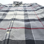Barbour 長袖 チェックシャツ XL グレー ベージュ REGULAR FIT ボタンダウン 胸ポケット