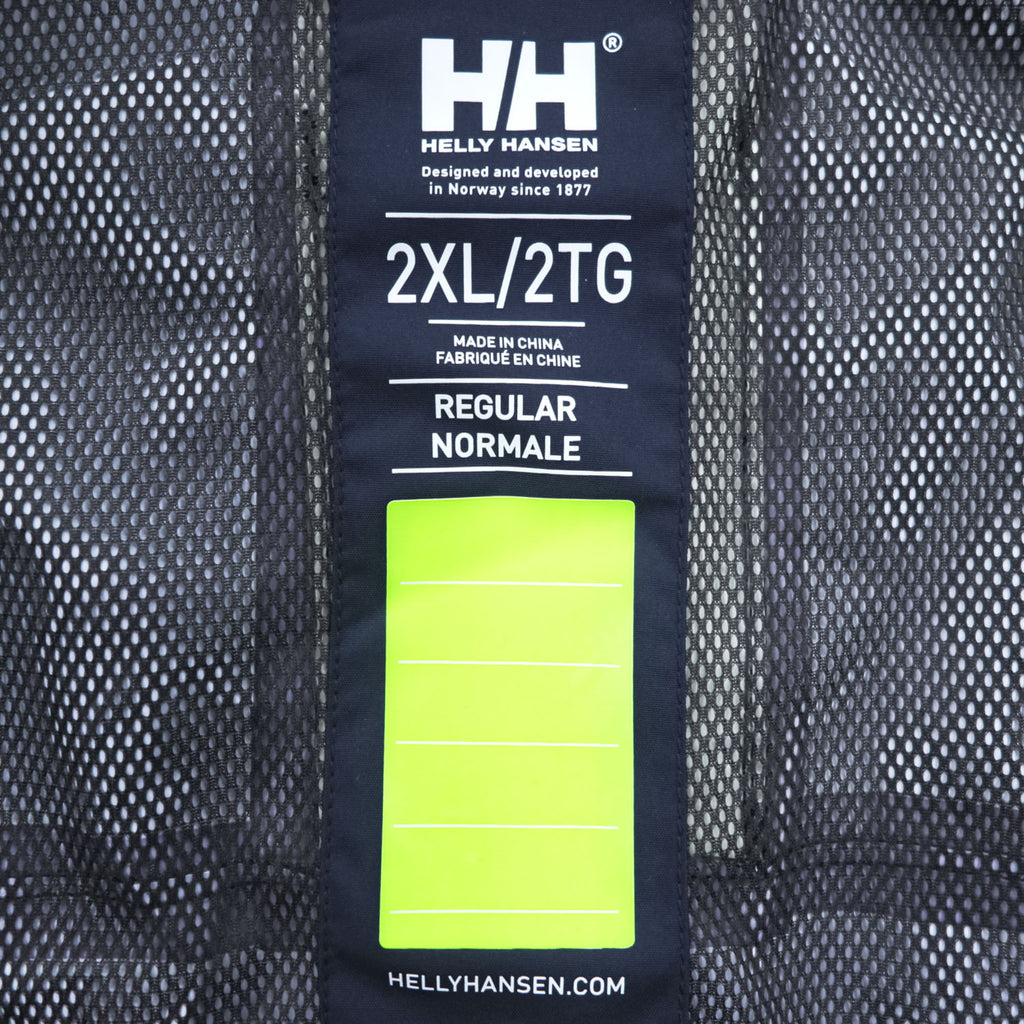 HELLY HANSEN マウンテンパーカー シェル レインジャケット XL ネイビー 防水 メッシュ ドローコード フード収納 HELLY TECH 33899