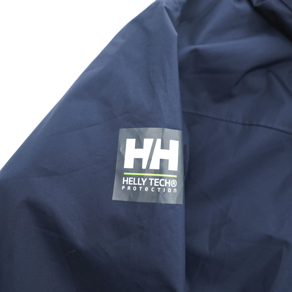 HELLY HANSEN マウンテンパーカー シェル レインジャケット XL ネイビー 防水 メッシュ ドローコード フード収納 HELLY TECH 33899