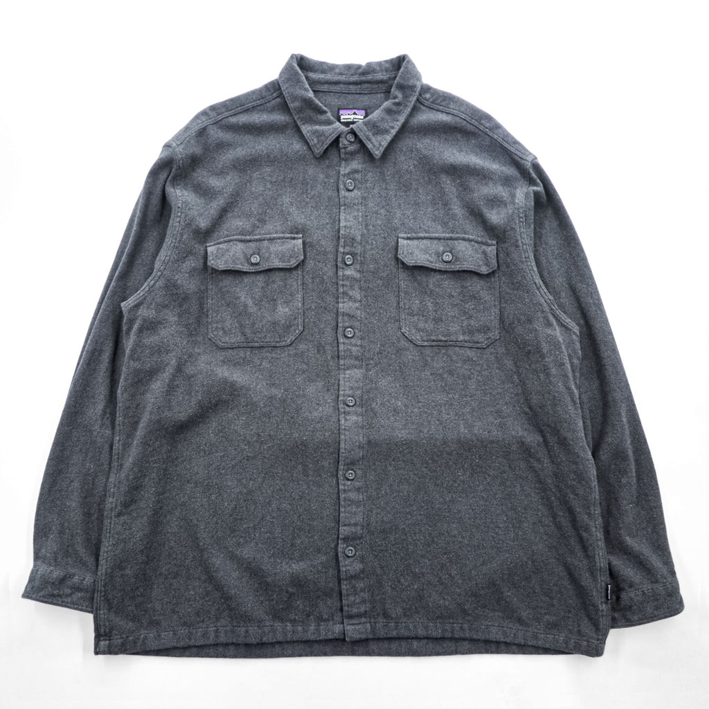 Patagonia オーガニックコットン 長袖 フィヨルドフランネルシャツ XXL グレー ビッグサイズ ORGANIC COTTON 53947