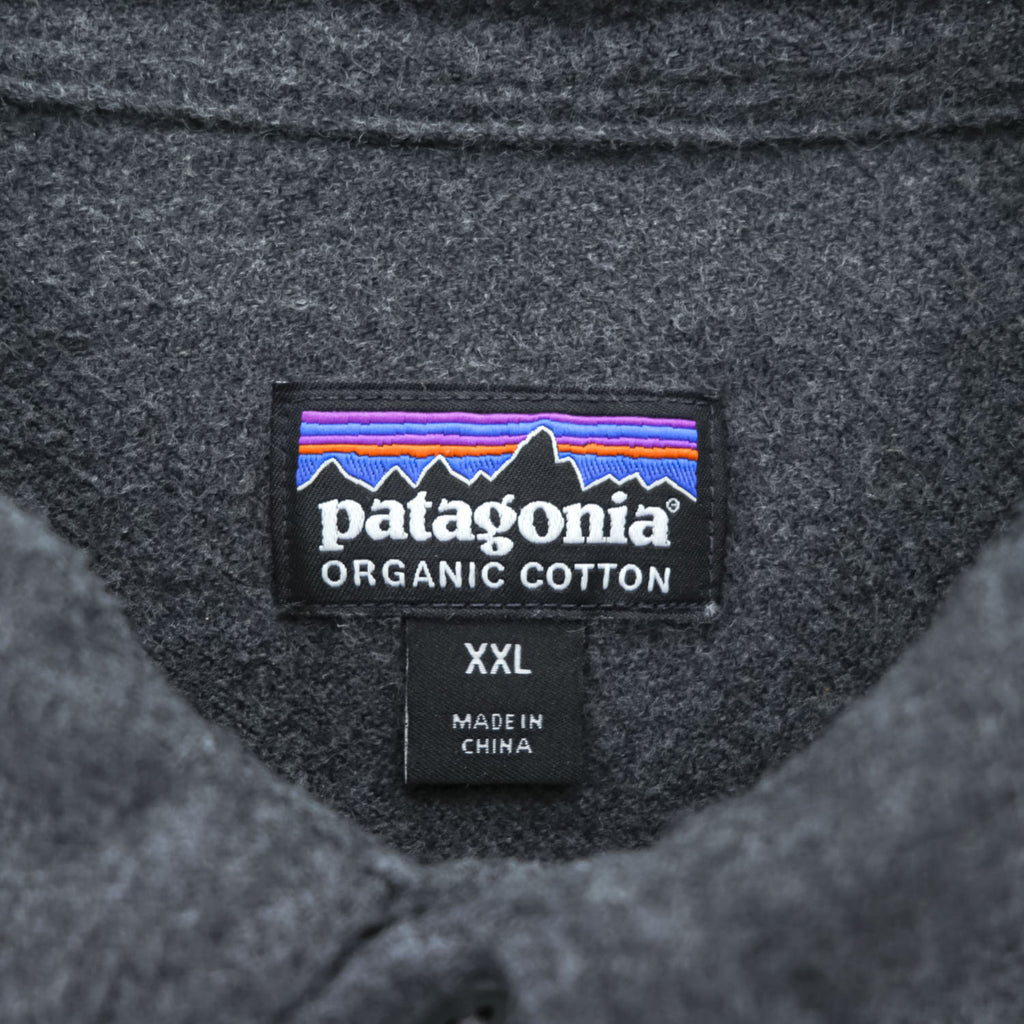 Patagonia オーガニックコットン 長袖 フィヨルドフランネルシャツ XXL グレー ビッグサイズ ORGANIC COTTON 53947