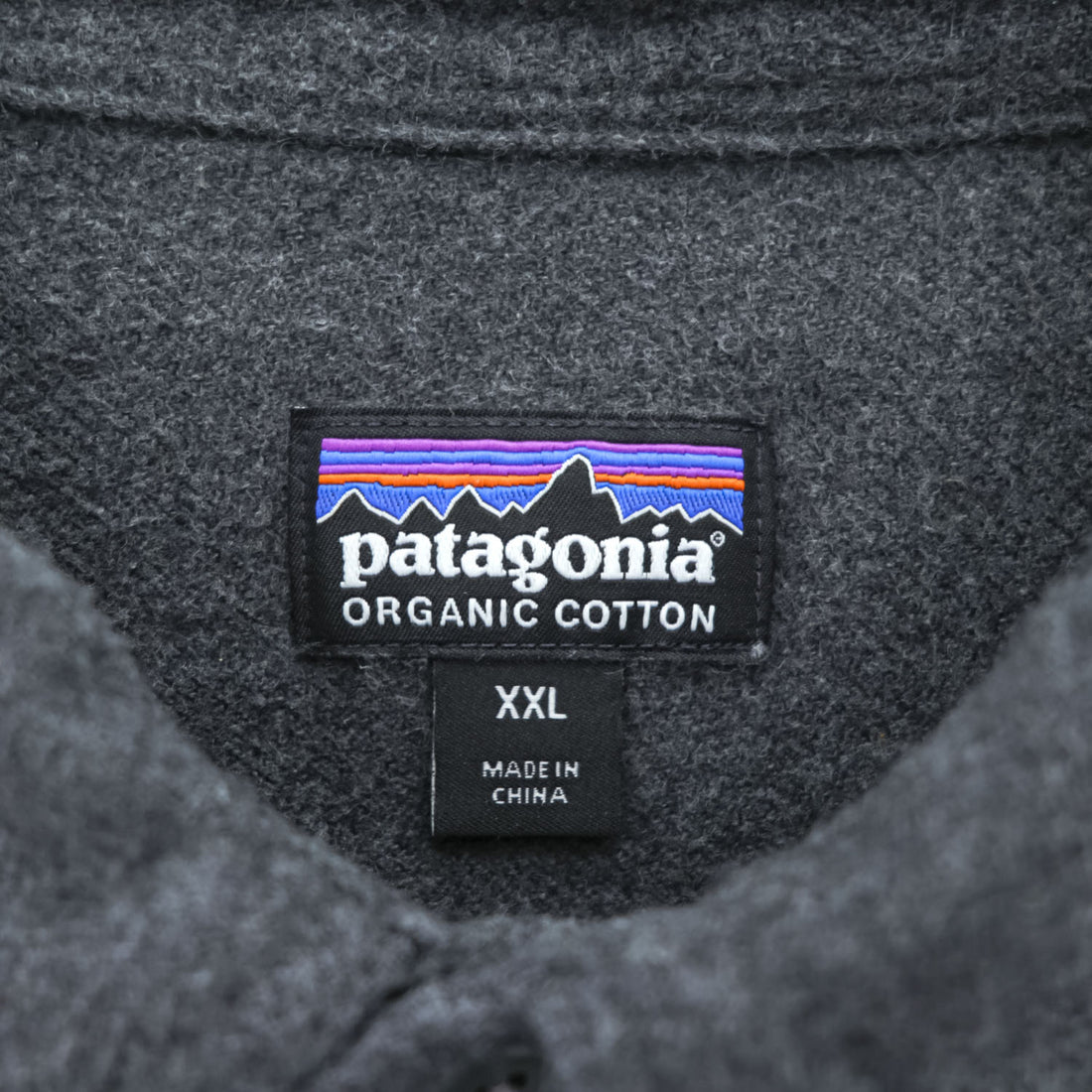 Patagonia オーガニックコットン 長袖 フィヨルドフランネルシャツ XXL グレー ビッグサイズ ORGANIC COTTON 53947