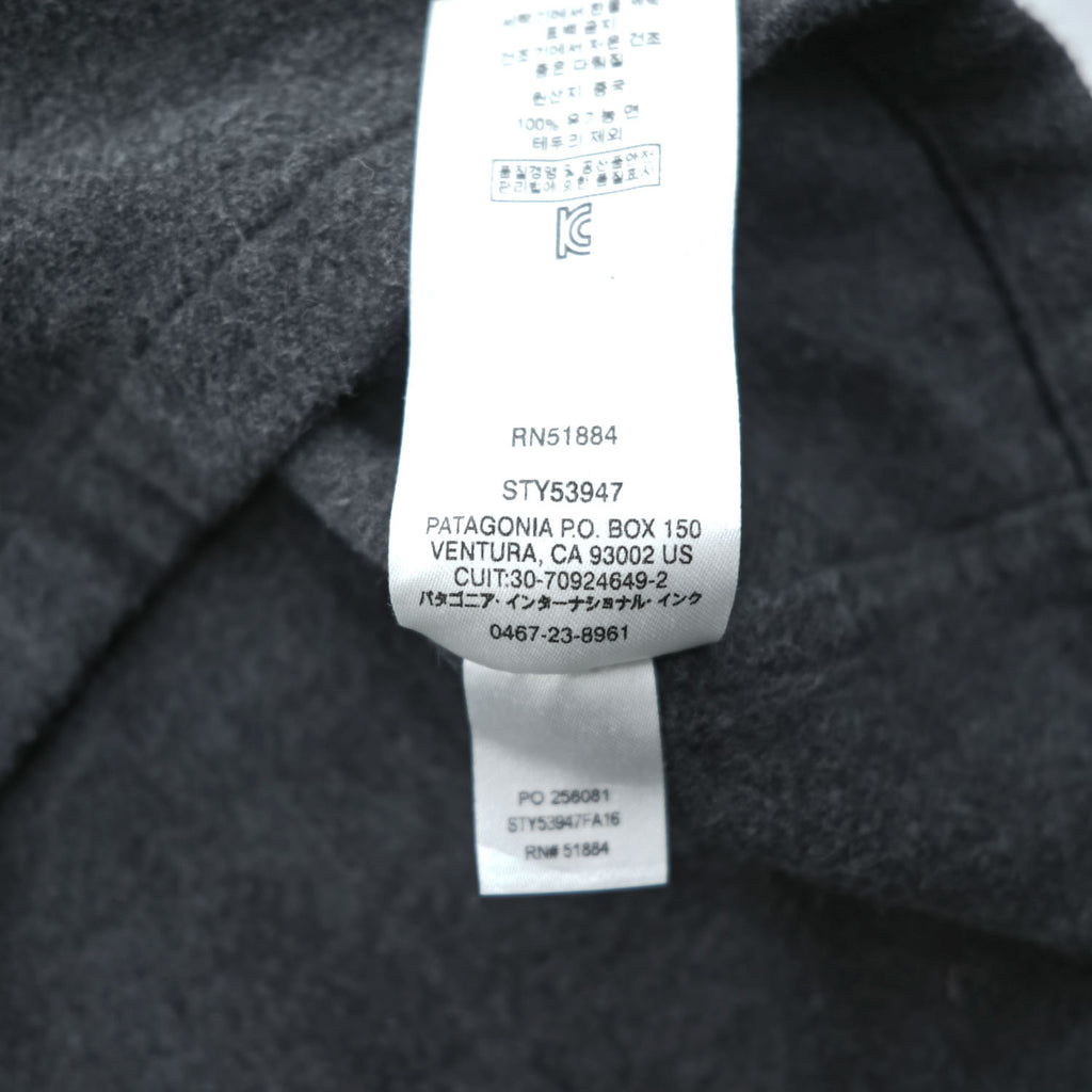 Patagonia オーガニックコットン 長袖 フィヨルドフランネルシャツ XXL グレー ビッグサイズ ORGANIC COTTON 53947