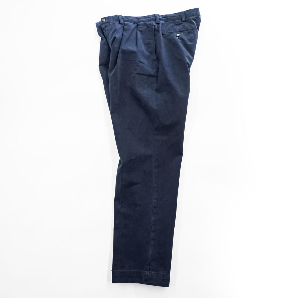 Polo Ralph Lauren 90年代 2タック チノパンツ ETHAN PANT ポロチノ L ネイビー プリーツ
