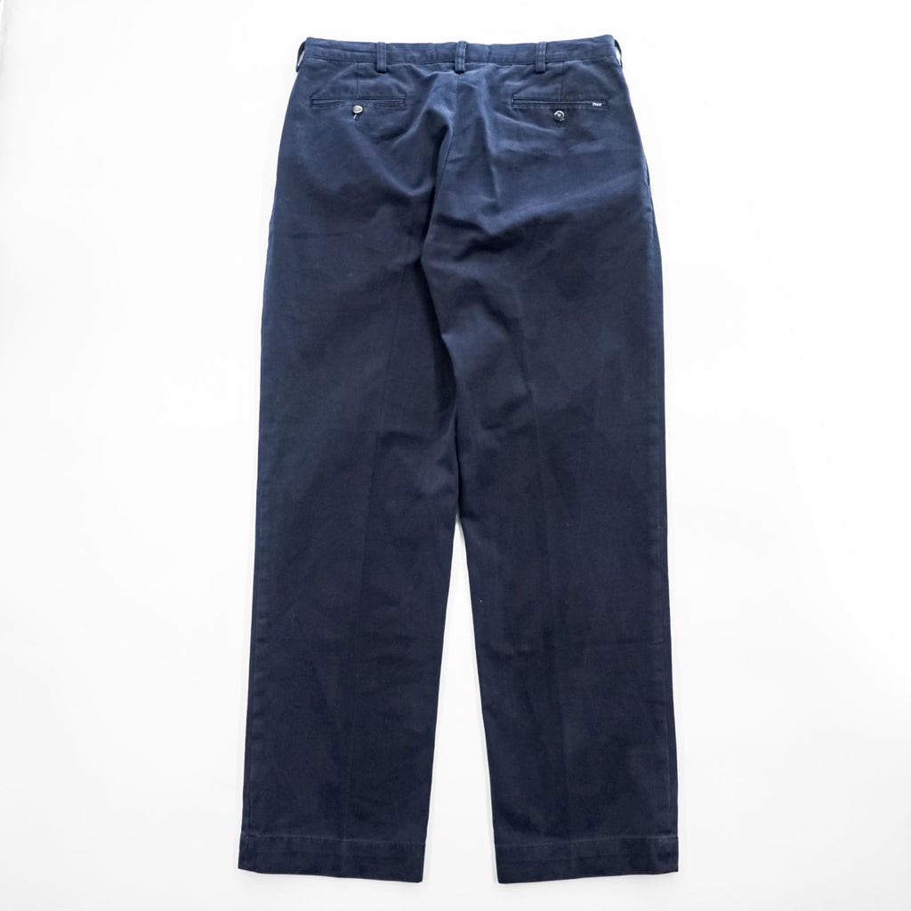 Polo Ralph Lauren 90年代 2タック チノパンツ ETHAN PANT ポロチノ L ネイビー プリーツ
