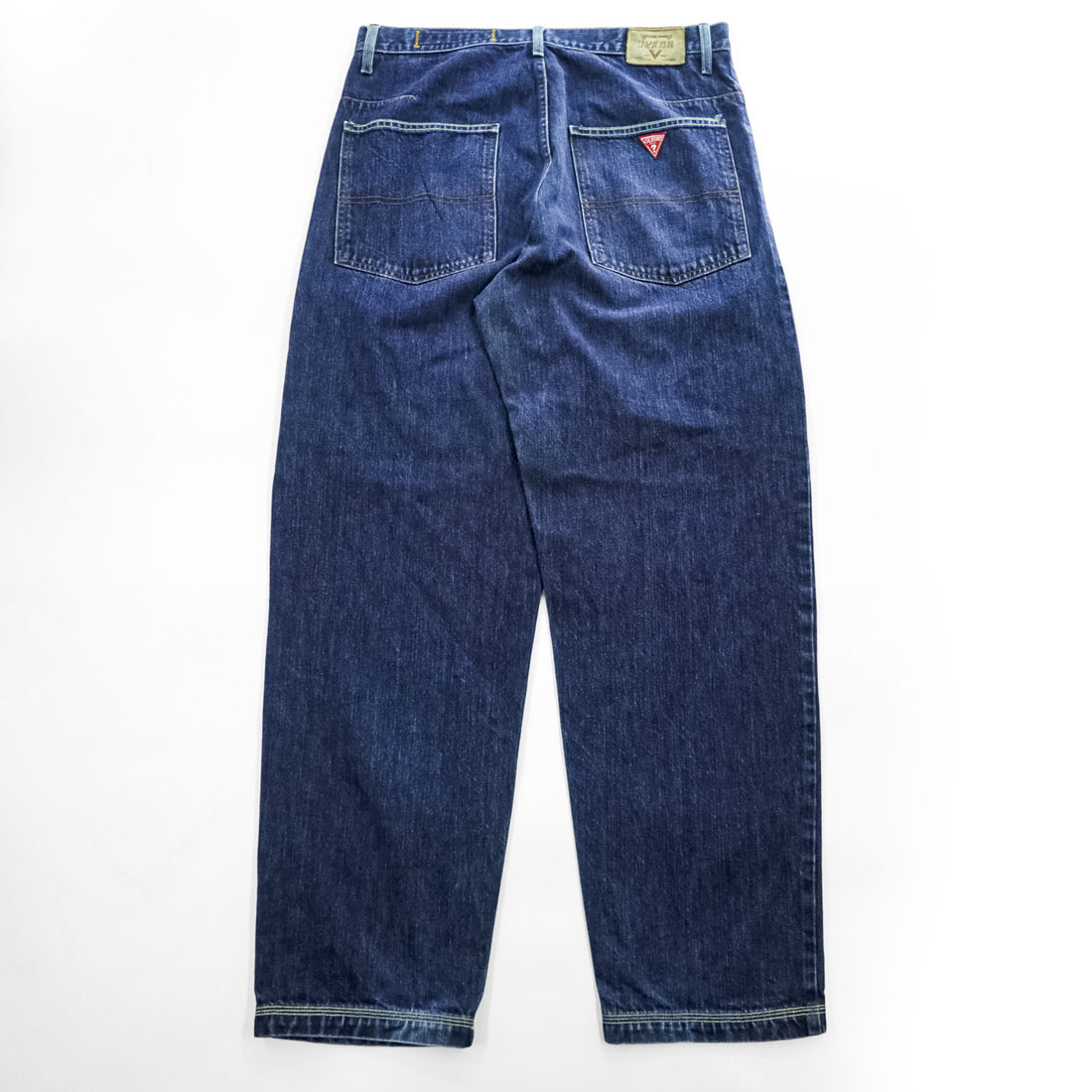 GUESS JEANS 90年代 ヴィンテージ バギー デニムパンツ ジーンズ L インディゴ ブルー ワイド