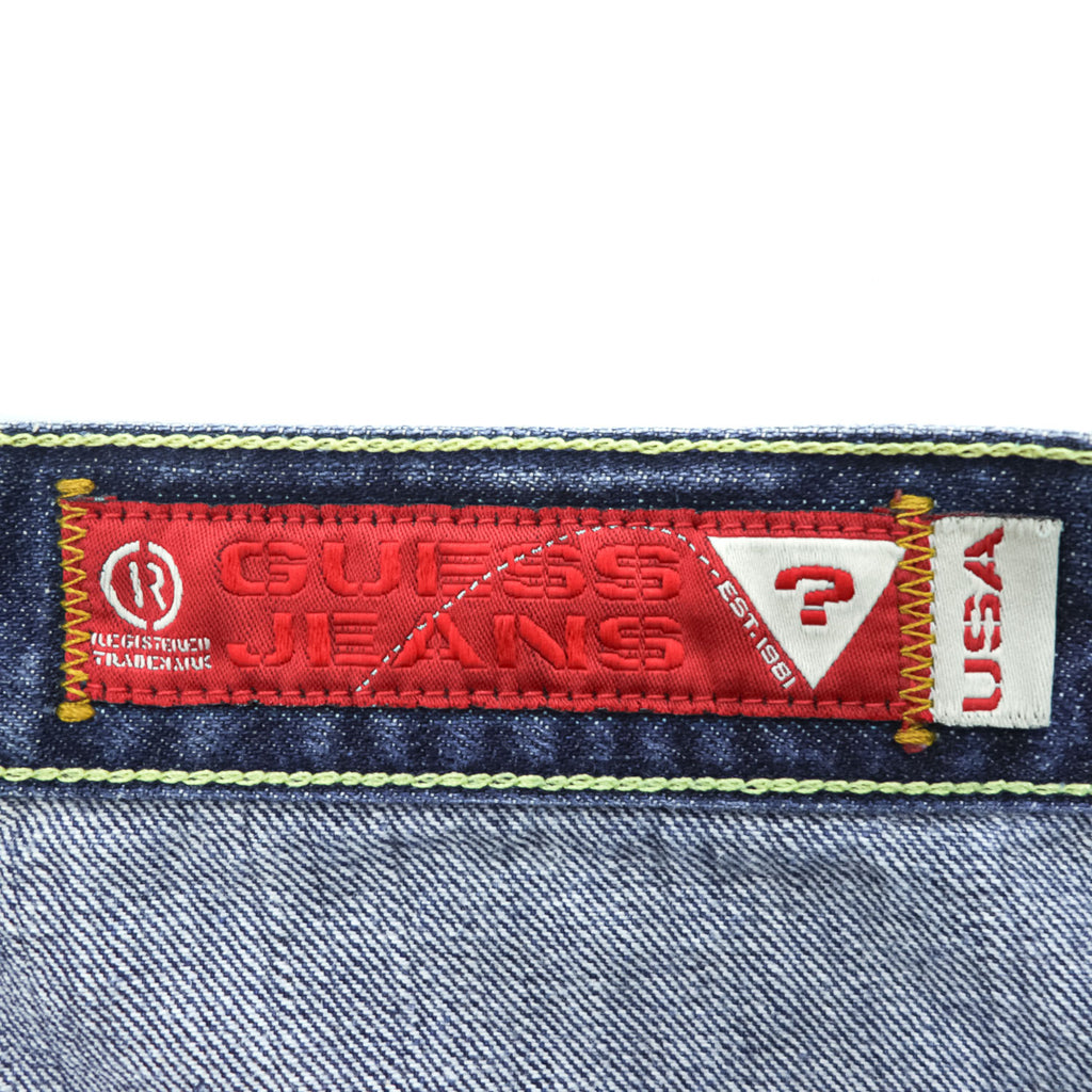 GUESS JEANS 90年代 ヴィンテージ バギー デニムパンツ ジーンズ L インディゴ ブルー ワイド
