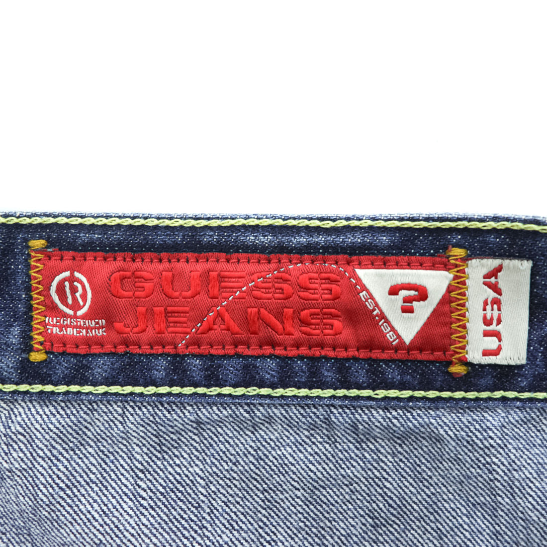 GUESS JEANS 90年代 ヴィンテージ バギー デニムパンツ ジーンズ L インディゴ ブルー ワイド