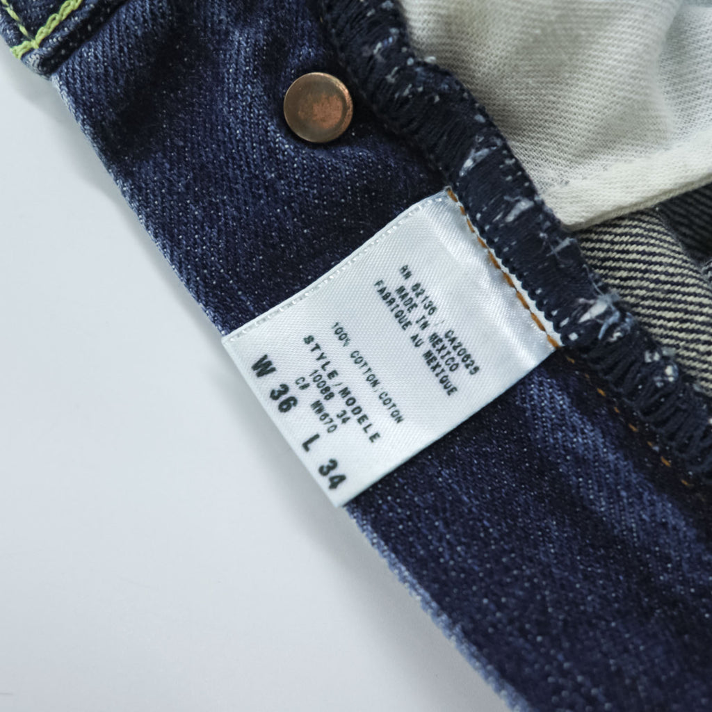 GUESS JEANS 90年代 ヴィンテージ バギー デニムパンツ ジーンズ L インディゴ ブルー ワイド