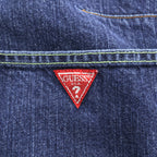 GUESS JEANS 90年代 ヴィンテージ バギー デニムパンツ ジーンズ L インディゴ ブルー ワイド