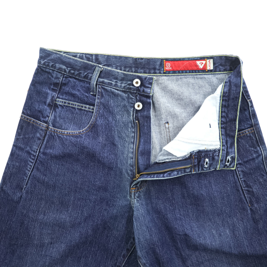 GUESS JEANS 90年代 ヴィンテージ バギー デニムパンツ ジーンズ L インディゴ ブルー ワイド