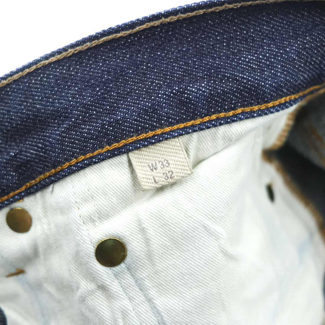 BURBERRY BRIT ストレート デニムパンツ ジーンズ M セルヴィッヂ 濃紺 リジッド レザーパッチ