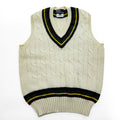 Polo Ralph Lauren 90年代 ヴィンテージ ケーブル編み Vネック チルデンニットベスト M ベージュ VIRGIN WOOL