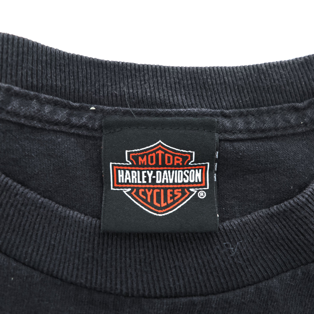 HARLEY DAVIDSON 長袖 ロングスリーブ Tシャツ ロンT XXL ブラック ビッグサイズ WISCONSIN スカル 袖ロゴ プリント