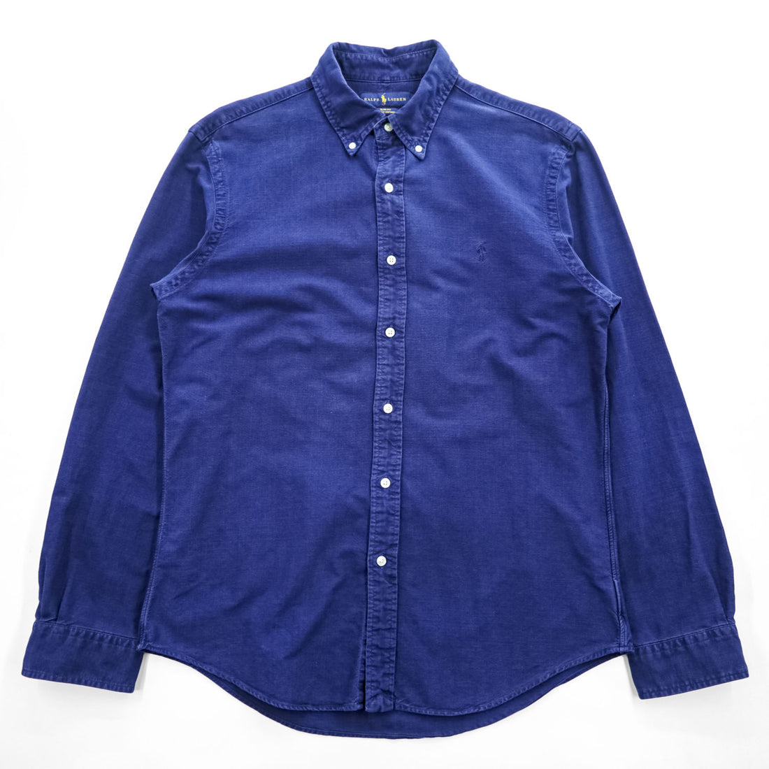 Ralph Lauren 長袖 オックスフォードシャツ INDIGO OXFORD L ネイビー ボタンダウン スモールポニー ロゴ 刺繍