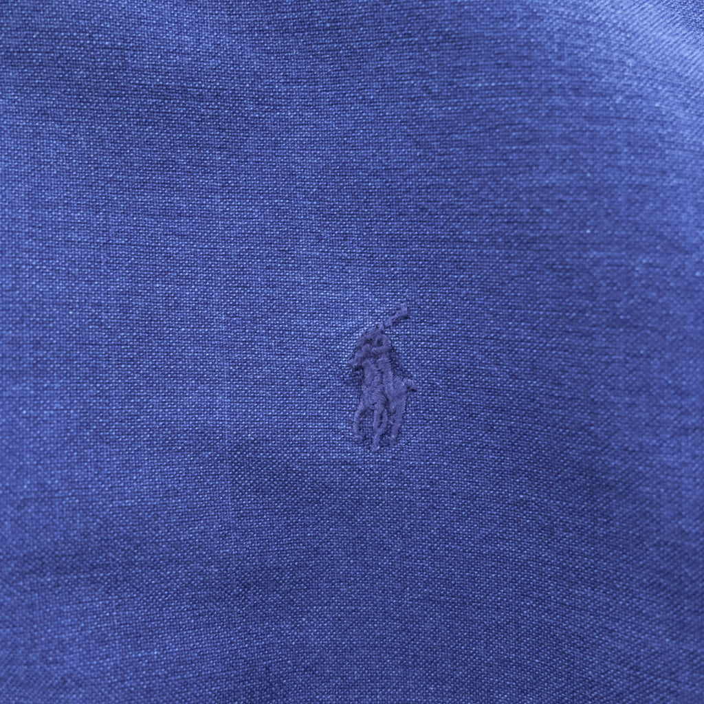 Ralph Lauren 長袖 オックスフォードシャツ INDIGO OXFORD L ネイビー ボタンダウン スモールポニー ロゴ 刺繍