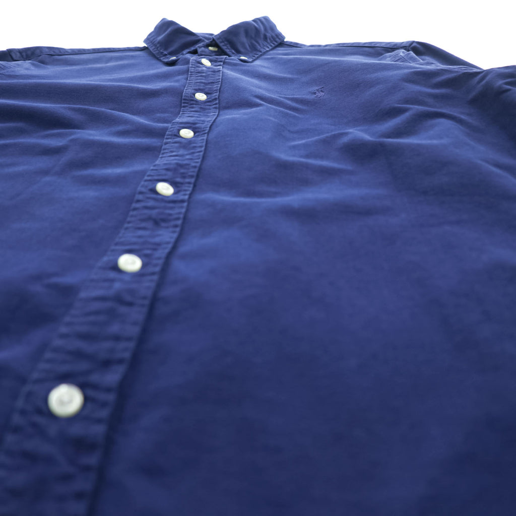 Ralph Lauren 長袖 オックスフォードシャツ INDIGO OXFORD L ネイビー ボタンダウン スモールポニー ロゴ 刺繍