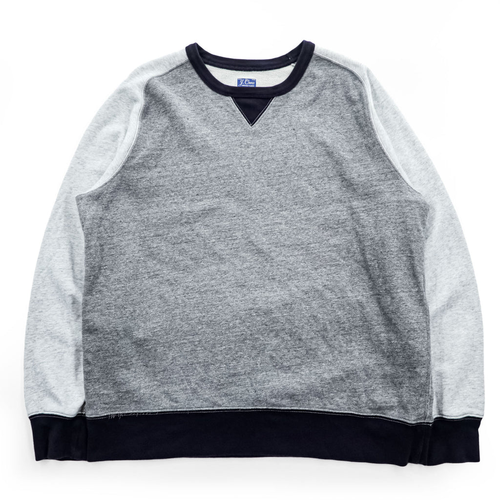 J.CREW ヴィンテージフリース 前V ラグラン スウェット トレーナー XL グレー VINTAGE FLEECE