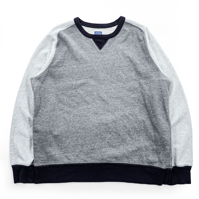 J.CREW ヴィンテージフリース 前V ラグラン スウェット トレーナー XL グレー VINTAGE FLEECE