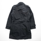 ABAHOUSE ダブルブレスト トレンチコート M ブラック ライナー着脱 ベルト付 エポレット