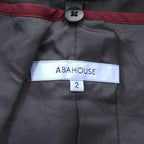 ABAHOUSE ダブルブレスト トレンチコート M ブラック ライナー着脱 ベルト付 エポレット