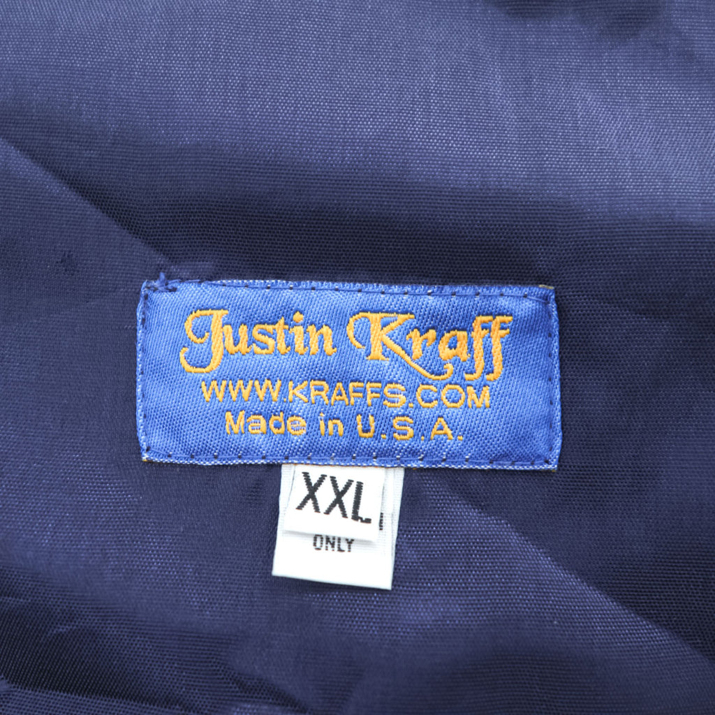 Justin Kraff ヴィンテージ PENDLETON生地 USA製 ウールベスト XXL 総柄 チマヨ Chief Joseph チーフジョセフ ネイティブ柄 コンチョボタン