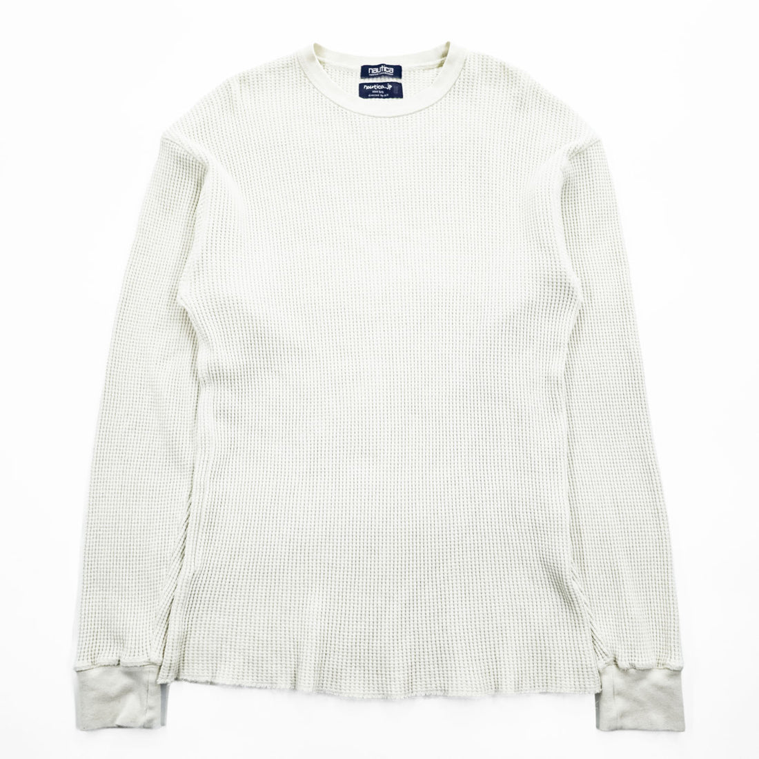 NAUTICA A.H VINTAGE COLLECTION サーマルカットソー 長袖 ロングスリーブ Tシャツ L ホワイト 長谷川昭雄 ワッフル 221-1241