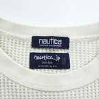 NAUTICA A.H VINTAGE COLLECTION サーマルカットソー 長袖 ロングスリーブ Tシャツ L ホワイト 長谷川昭雄 ワッフル 221-1241