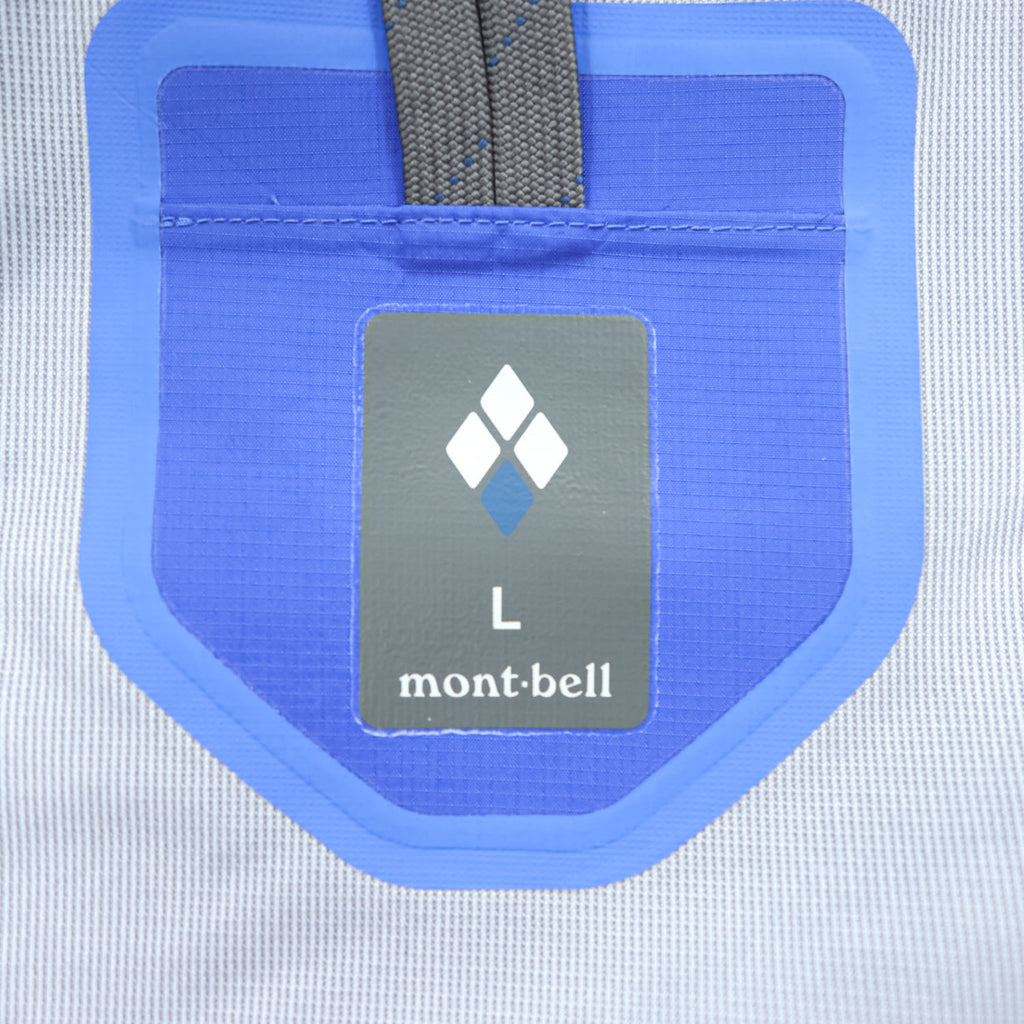 mont-bell サンダーパス ジャケット シェル レインジャケット マウンテンパーカー L ブルー ネイビー 防水 ドローコード 1128344