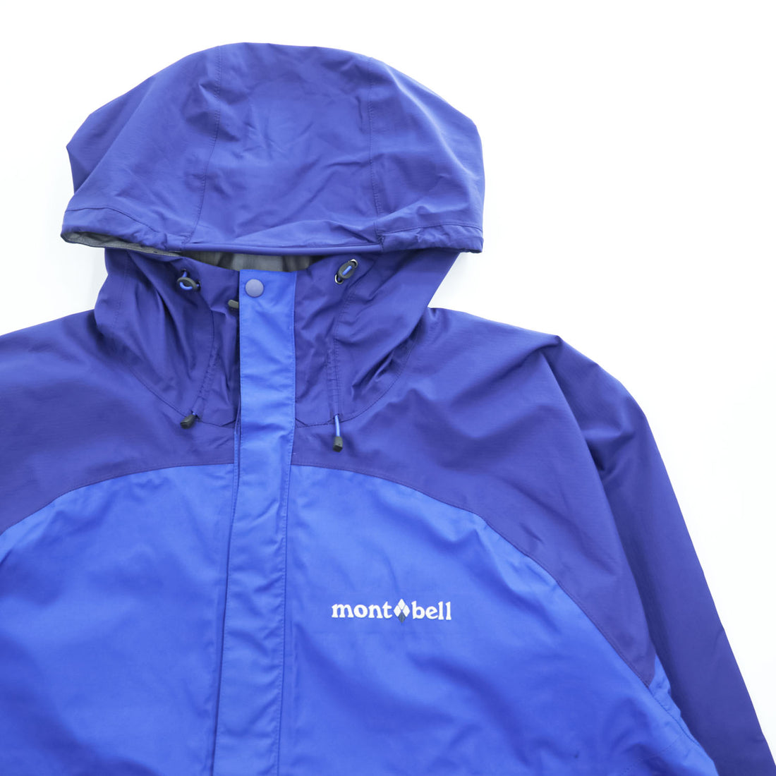 mont-bell サンダーパス ジャケット シェル レインジャケット マウンテンパーカー L ブルー ネイビー 防水 ドローコード 1128344