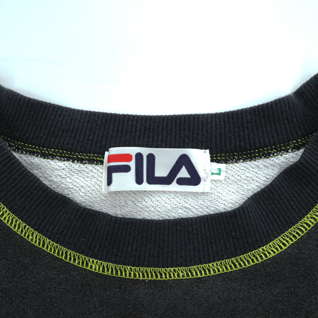 FILA 90年代 ヴィンテージ ビッグサイズ スウェット ゲームシャツ トレーナー L ホワイト 総柄 ビッグサイズ