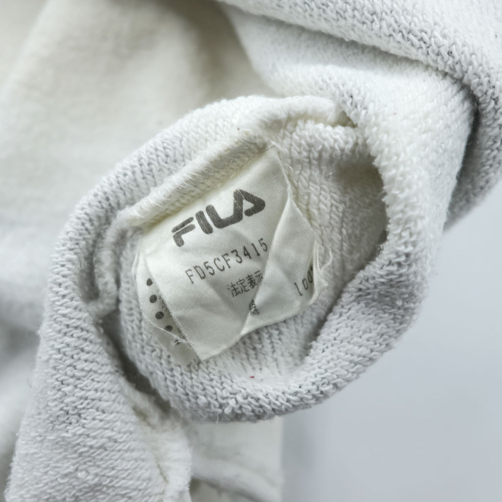 FILA 90年代 ヴィンテージ ビッグサイズ スウェット ゲームシャツ トレーナー L ホワイト 総柄 ビッグサイズ