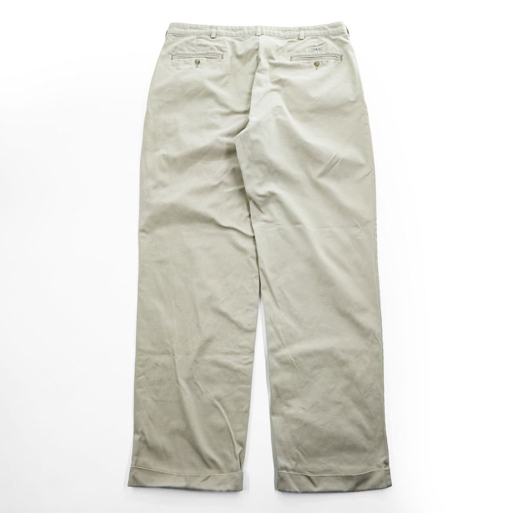 Polo Ralph Lauren 90年代 ポロチノ HAMMOND PANT 2タック チノパンツ L ベージュ プリーツ ダブルカフス