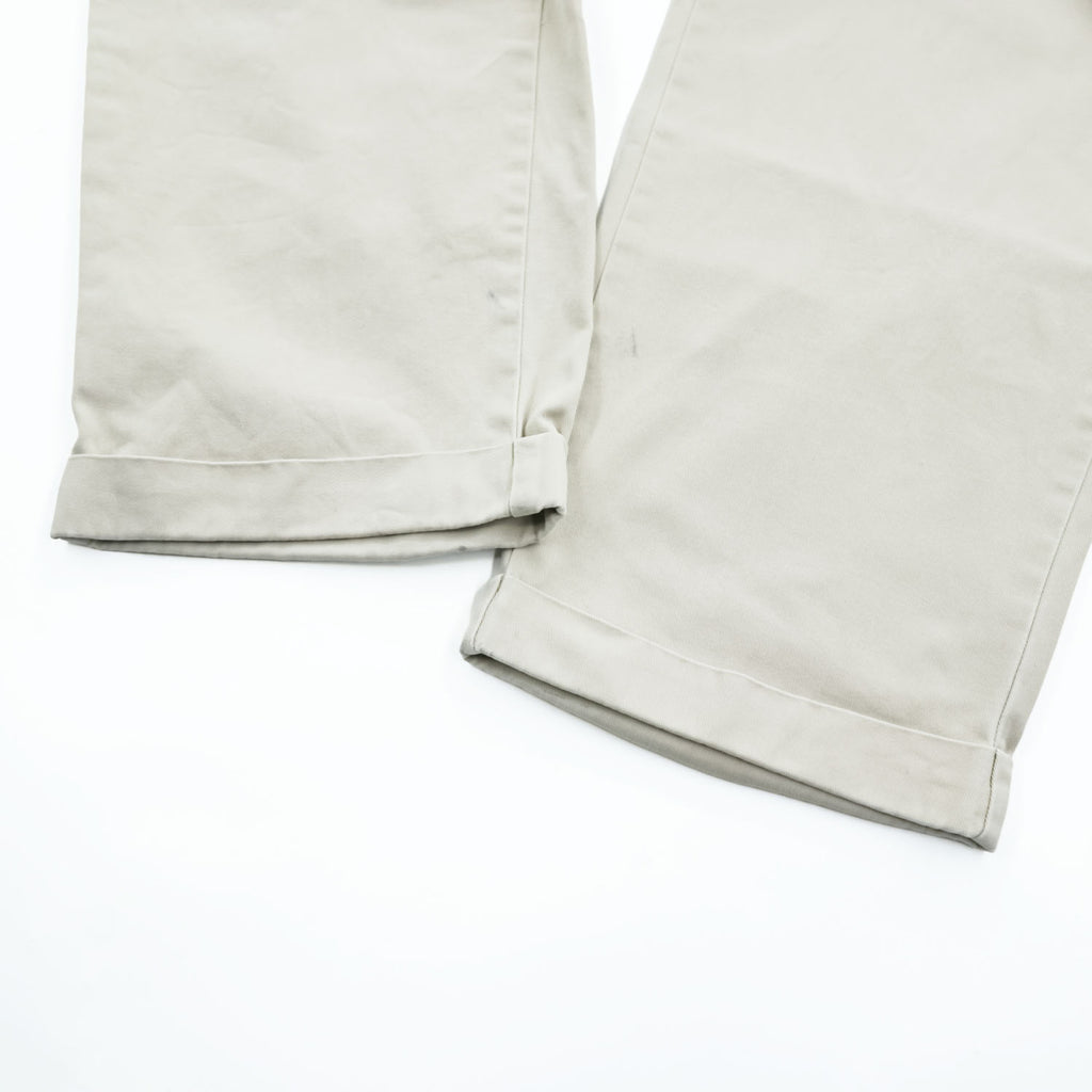 Polo Ralph Lauren 90年代 ポロチノ HAMMOND PANT 2タック チノパンツ L ベージュ プリーツ ダブルカフス