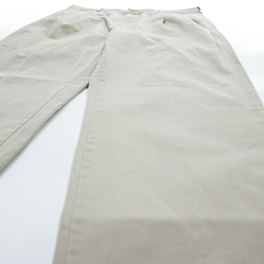 Polo Ralph Lauren 90年代 ポロチノ HAMMOND PANT 2タック チノパンツ L ベージュ プリーツ ダブルカフス